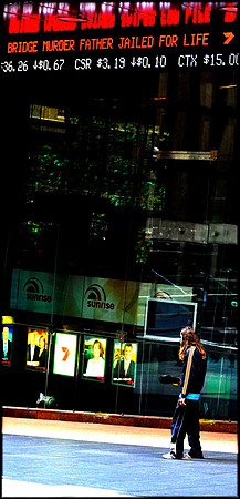 Homeless man outside 7 Network Studio