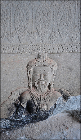 Detail of Carving Angkor Wat