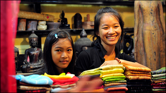 Night Market Girls in Shop