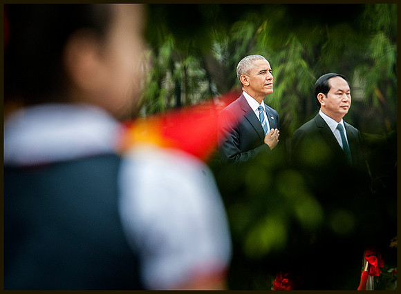 Presidents listening to the USA National anthem