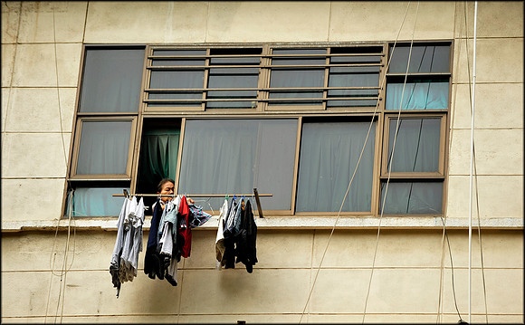 Hanging out washing City Centre